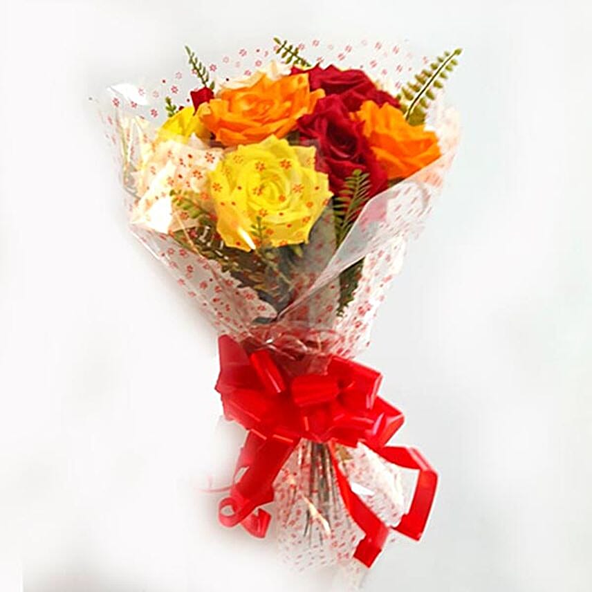 Vibrant Silk Rose Bouquet