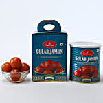Blue Lumba Rakhi Set With Gulabjamun And Rasgulla