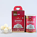 Blue Lumba Rakhi Set With Gulabjamun And Rasgulla