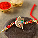 Alluring Rose Gold Ganesha Rakhi