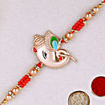 Alluring Rose Gold Ganesha Rakhi