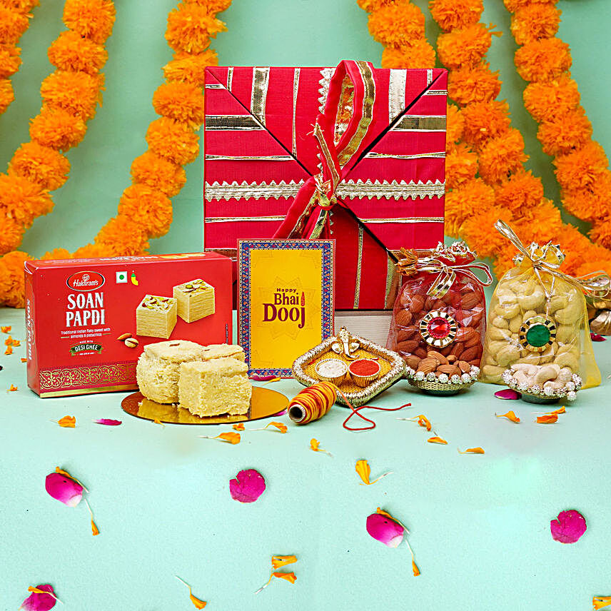 Ganesha Thali & Luscious Goodies Bhaidooj Potlis