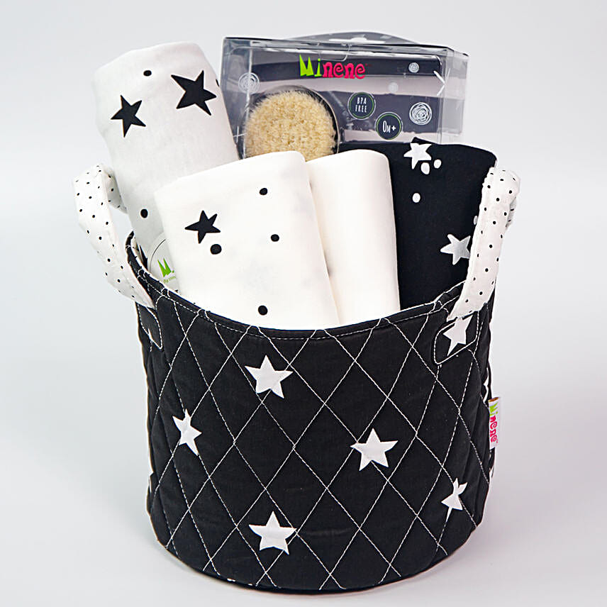 Mini Newborn Gift Basket Black