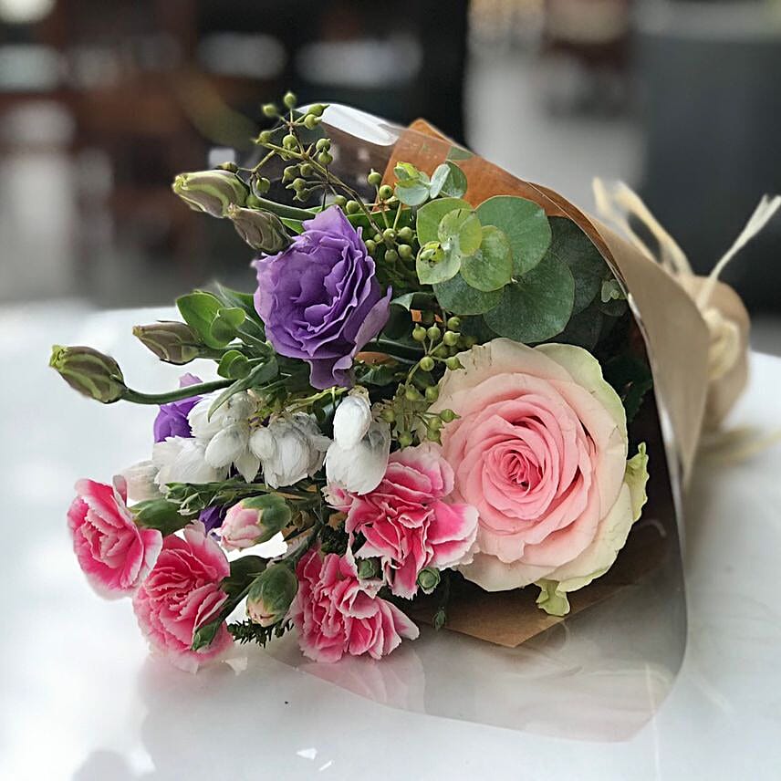 Serene Mixed Flowers Bouquet