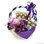 Purple Hued Ferrero Rocher Chocolate Basket