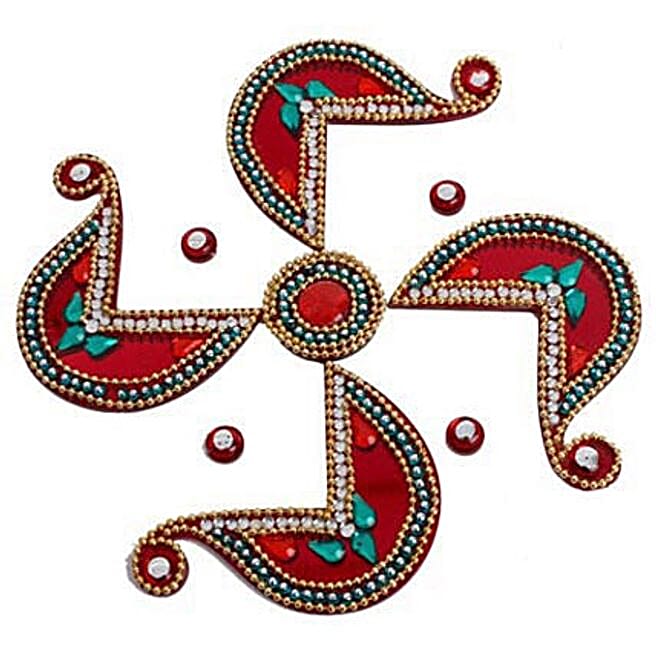 Beautiful Swastika Rangoli uae | Gift Beautiful Swastika Rangoli- FNP
