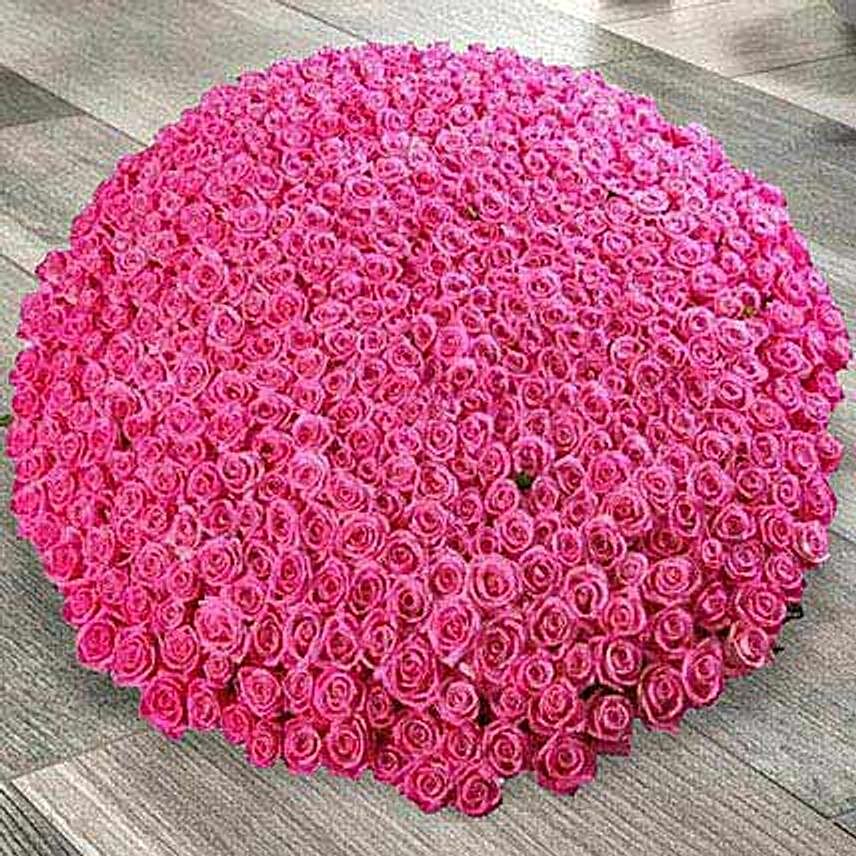 500 Dark Pink Roses Arrangement:Flower Arrangements to UAE