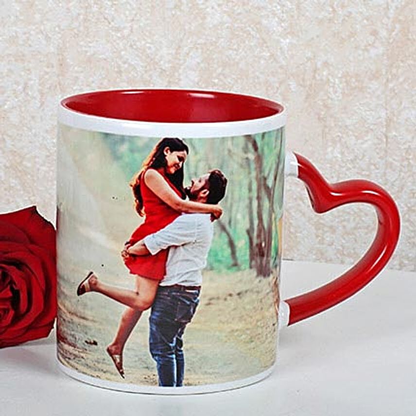 Red And White Personalized Mug:Personalised Mugs to UAE