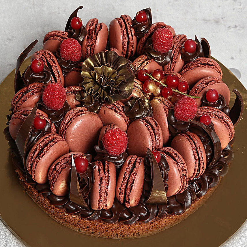 Tempting Choco Macronade Cake:Chocolate Cake Delivery in UAE