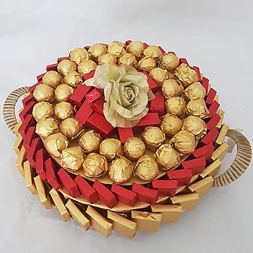 Red and Golden Chocolate Tray
