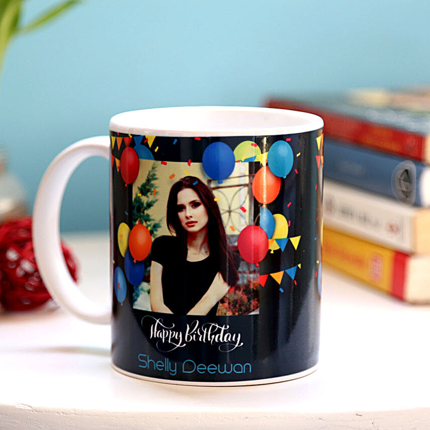 Personalised Birthday Balloons Mug:Same Day Gift Delivery in UAE