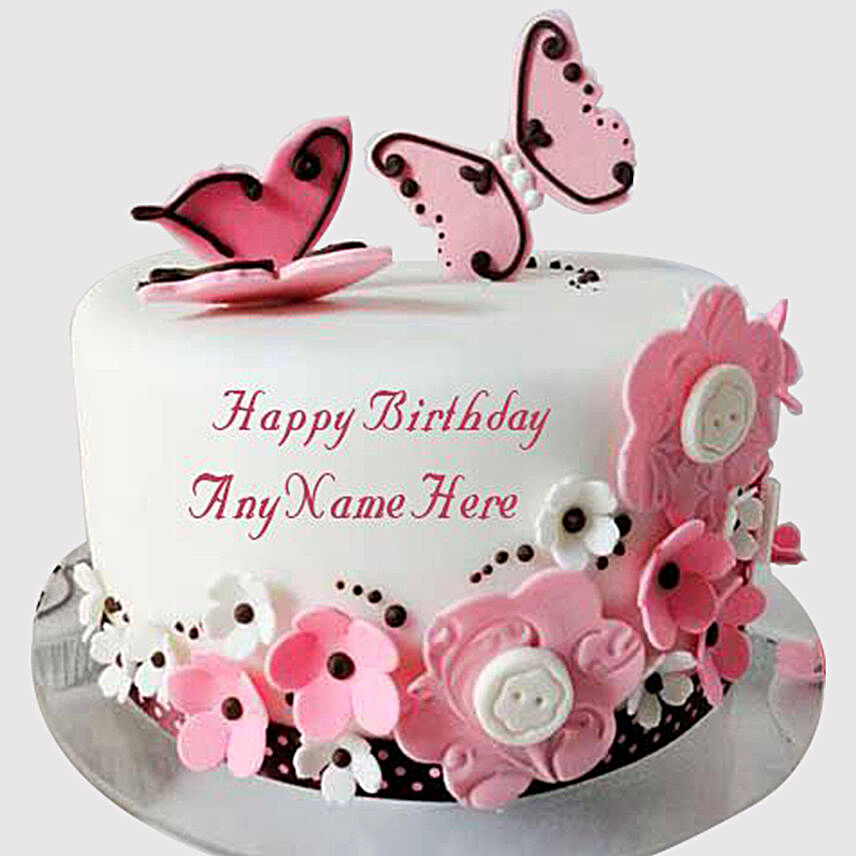 Pink Butterfly Cake:Cake Delivery In UAE