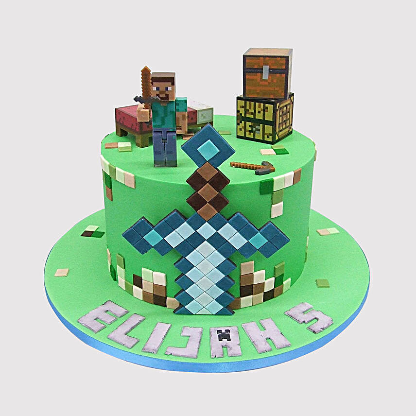 Minecraft Herobrine Cake