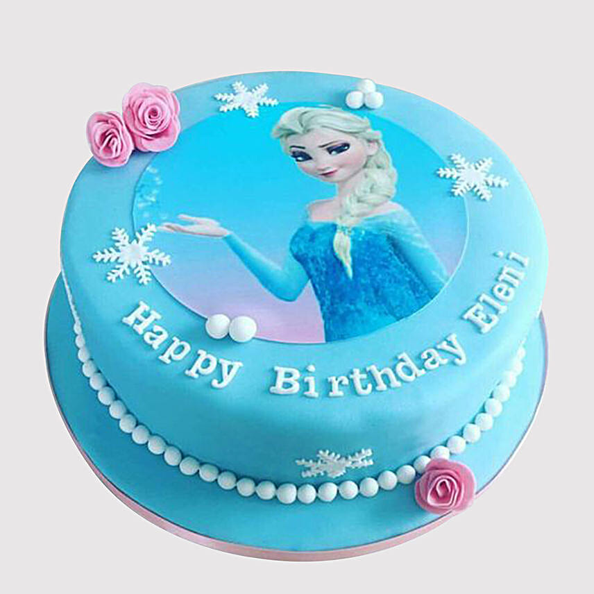 Elsa From Frozen Vanilla Cake Uae Gift Elsa From Frozen Vanilla Cake Ferns N Petals