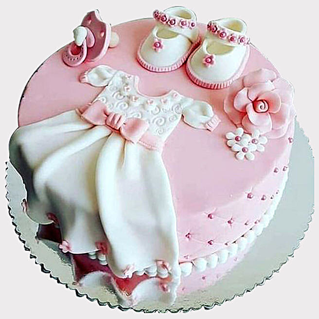 Baby Shower Fondant Vanilla Cake uae Gift Baby Shower Fondant Vanilla