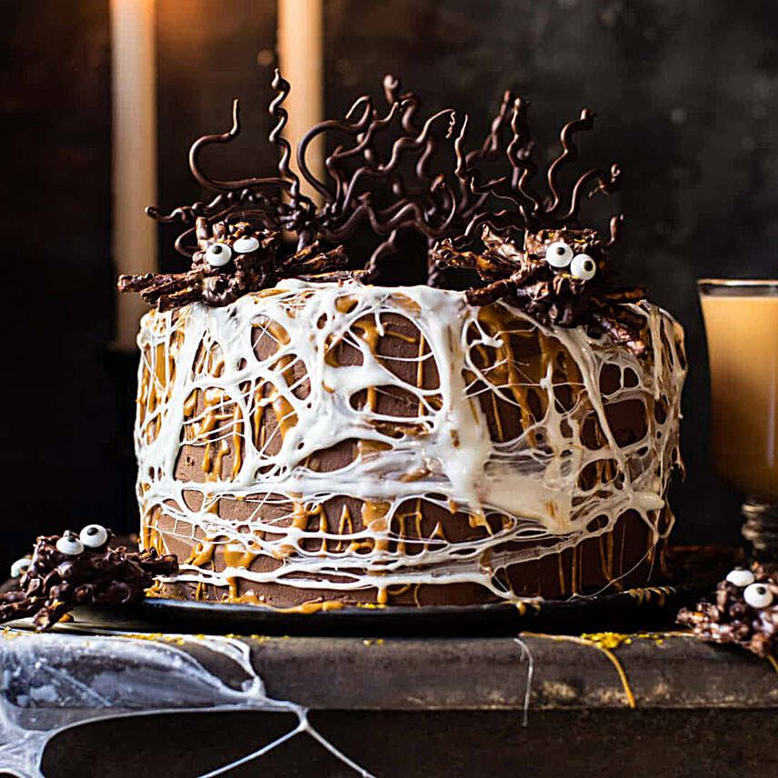 Spider Web Chcolate Cake