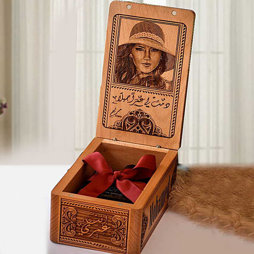 Natural Wood Personalised Engraved Box