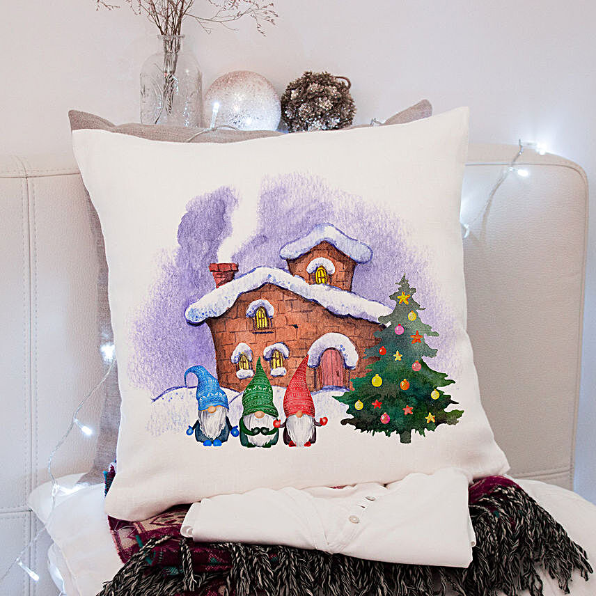 Gnome and Christmas Tee Cushion