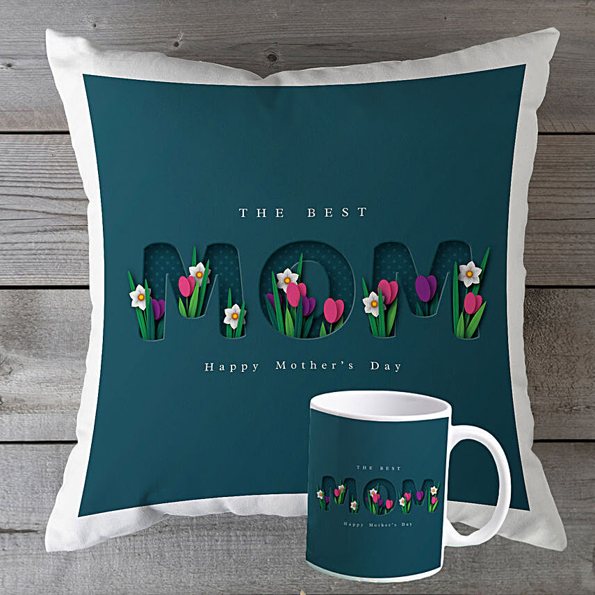 The Best Mom Printed Cushion n Mug