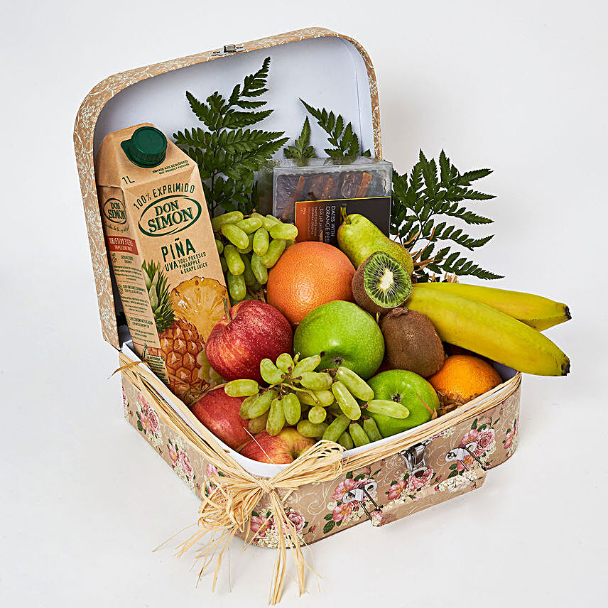 Fruity Delights with Dates:Fruit Basket Delivery UAE