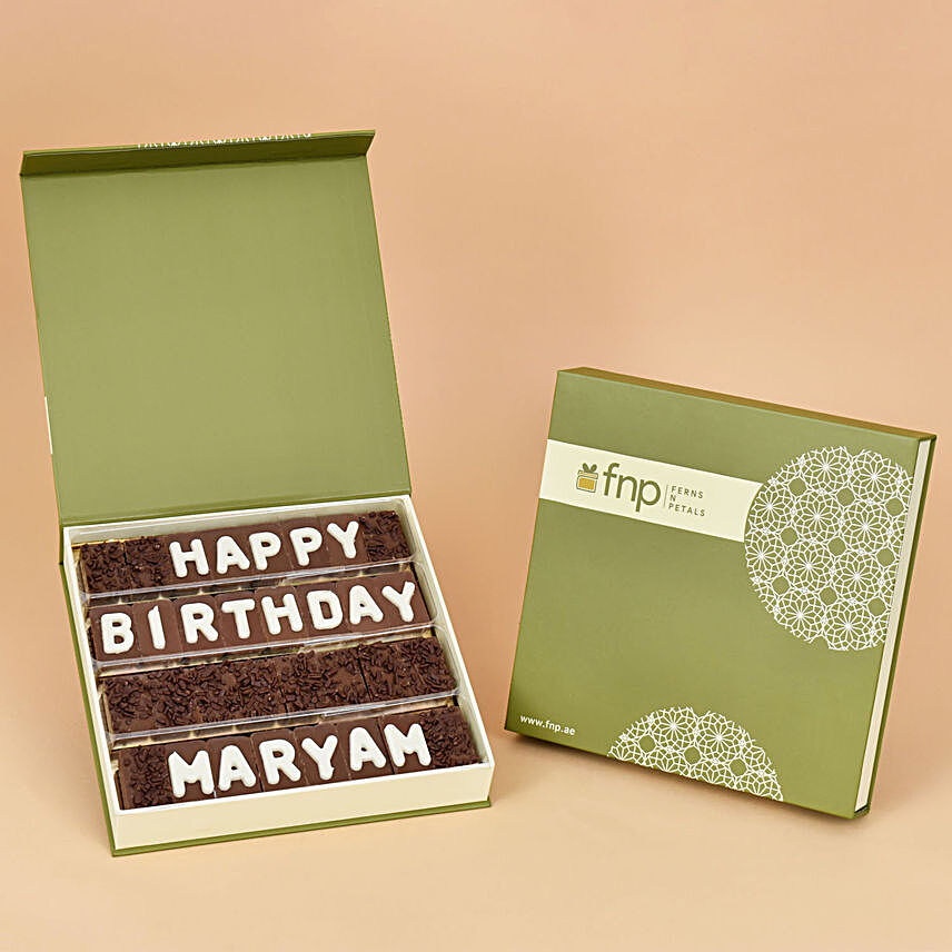 Customized Happy Birthday Chocolate:Chocolate to UAE
