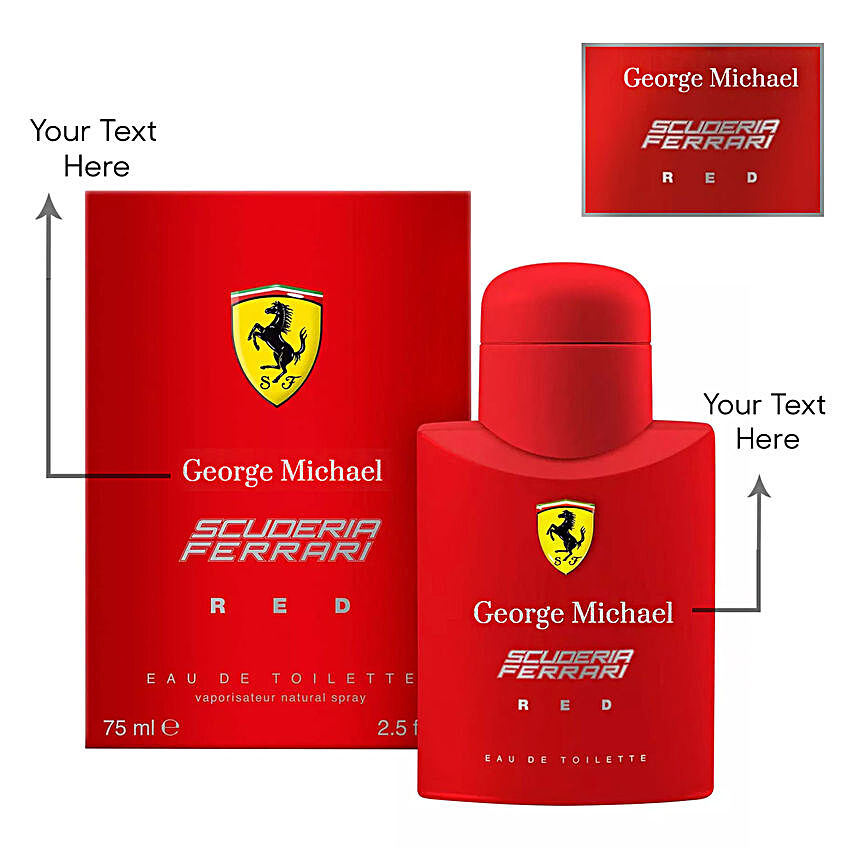 Personlised Ferrari Red Perfume For Him:Personalised Gifts to UAE