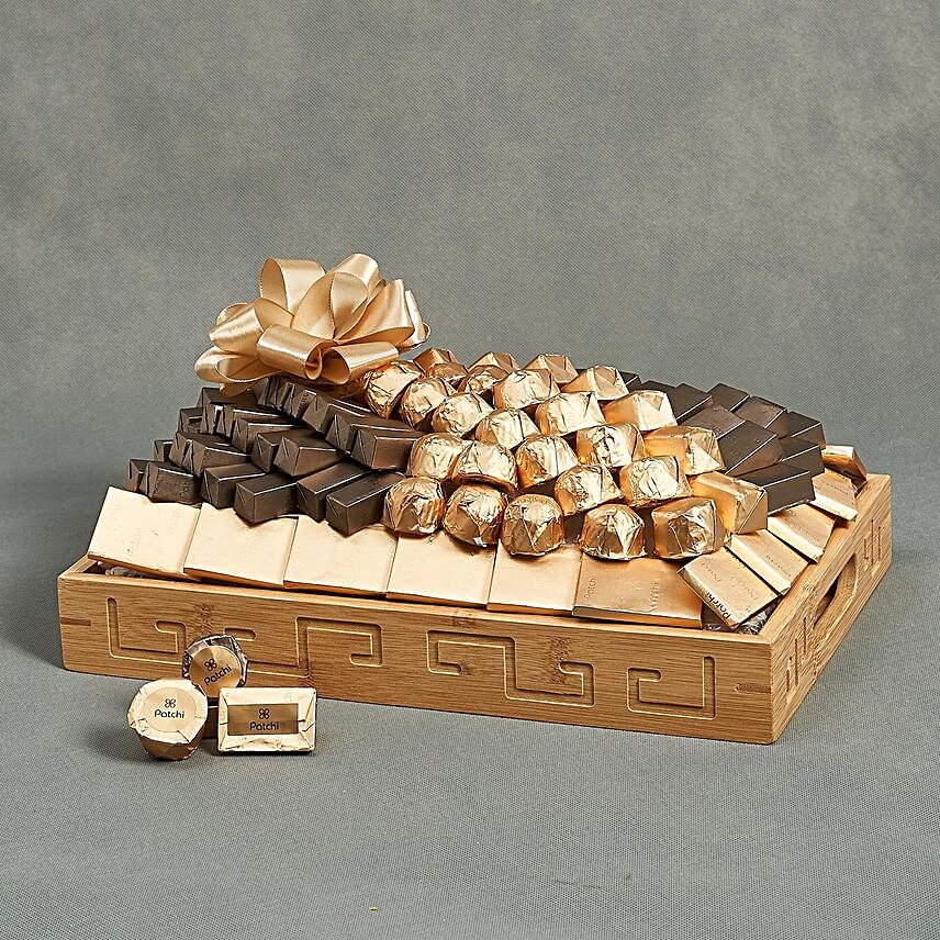 Patchi Chocolates in Wooden Tray