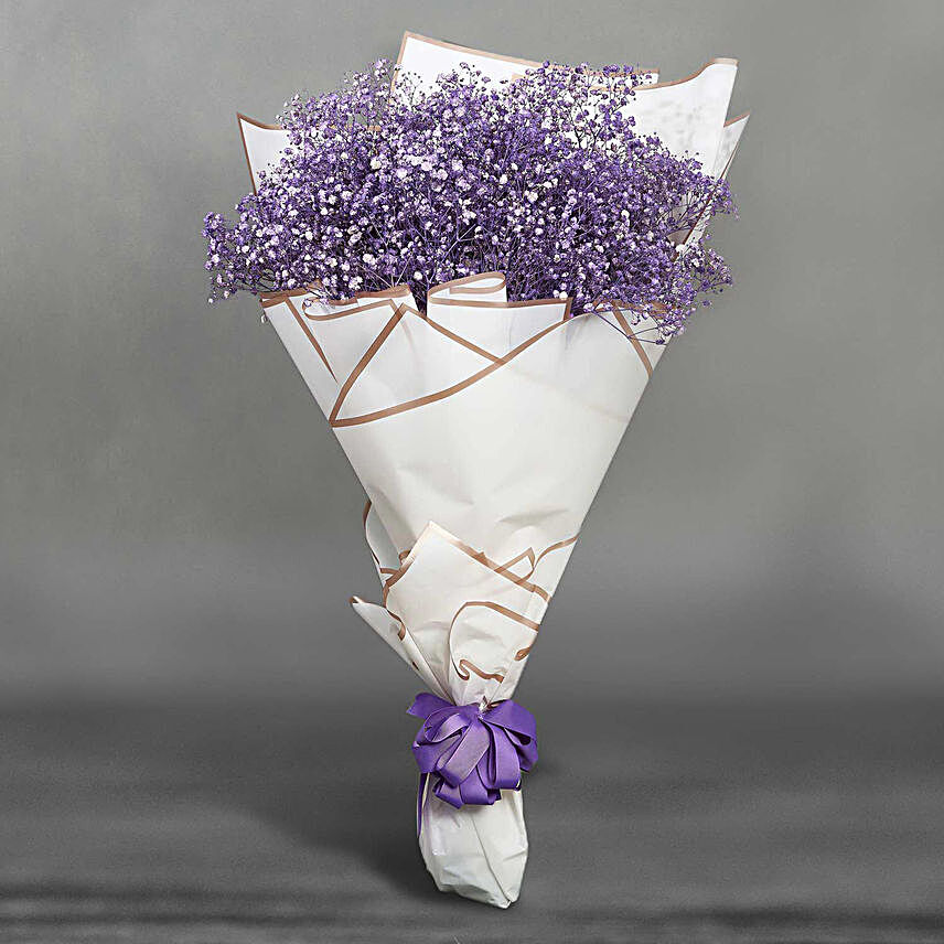 Grand Posy Of Purple Gypso:Dubai Flower Delivery