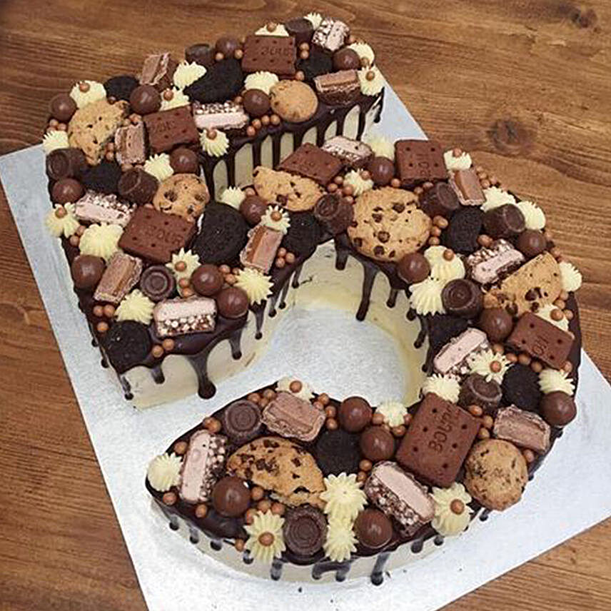 Number 5 Chocolates Cookies Cake