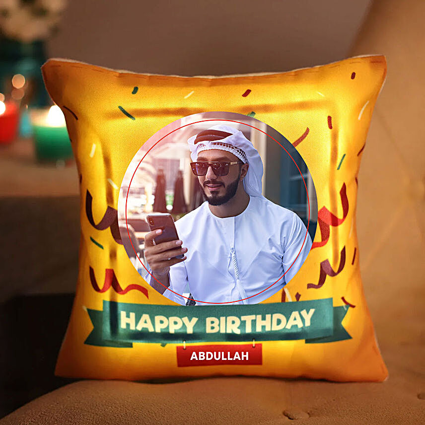 Birthday Personalized LED Cushion