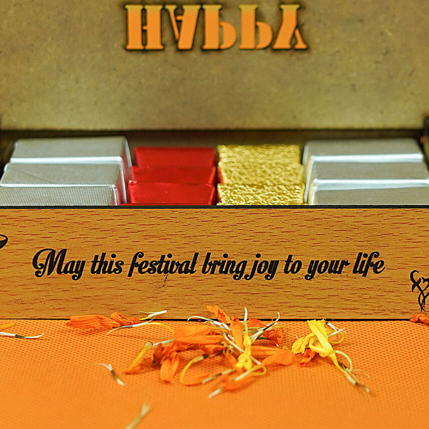 Happy Diwali  Wooden Chocolate Box