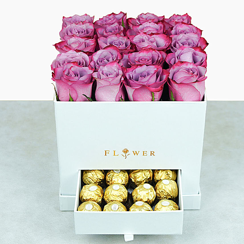 Hues Of Purple and Chocolates:Send Flowers to UAE