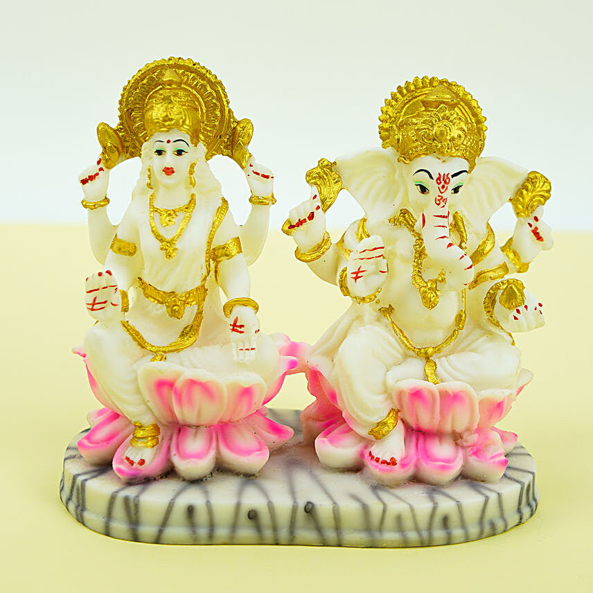 Laxmi Ganesha on Lotus Flower:New Arrival Gifts to UAE