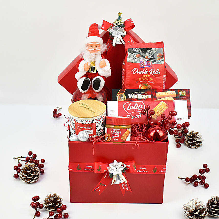 Heartwarming Christmas Wishes Basket:Business Gifts Dubai
