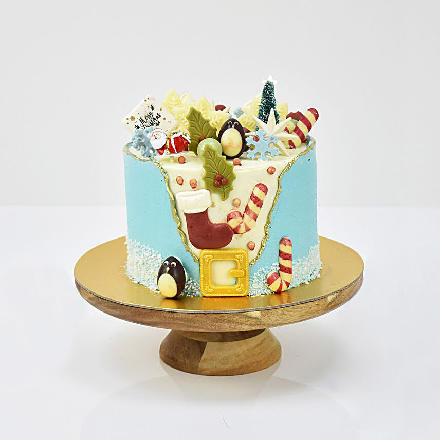 Christmas Theme Designer Cake:New Arrival Gifts to UAE