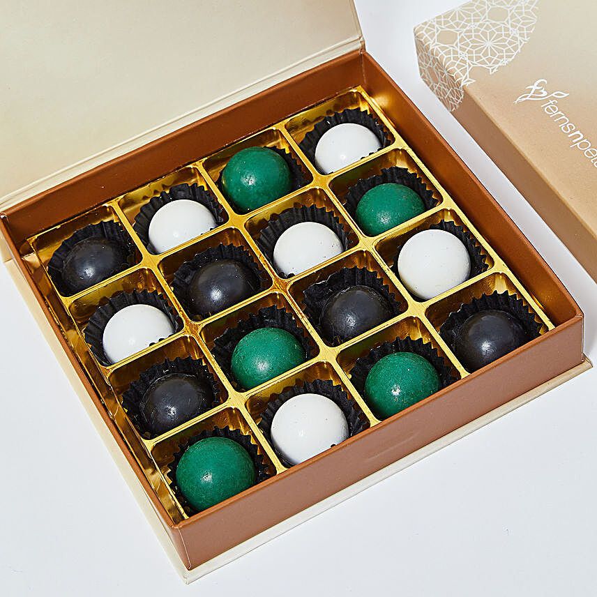 Tri Color Chocolate Truffles Box Small