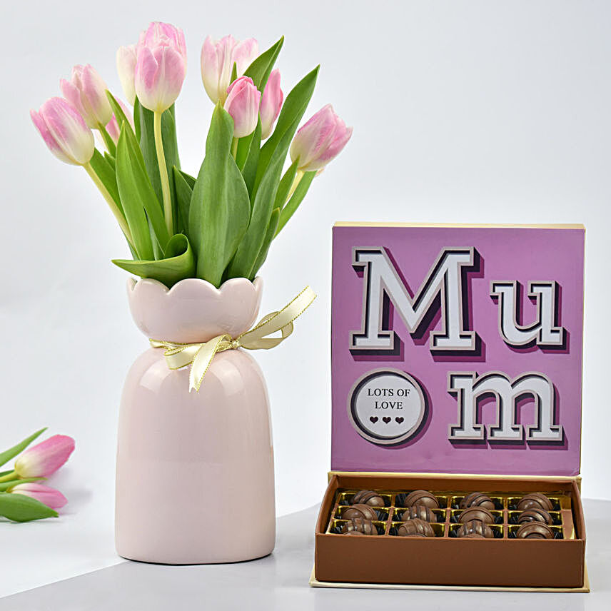 Tulips and Chocolate For Mom
