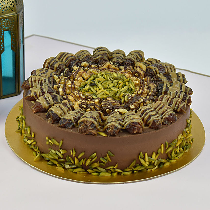 Srcumptious Dates Cake:Ramadan Gifts to UAE