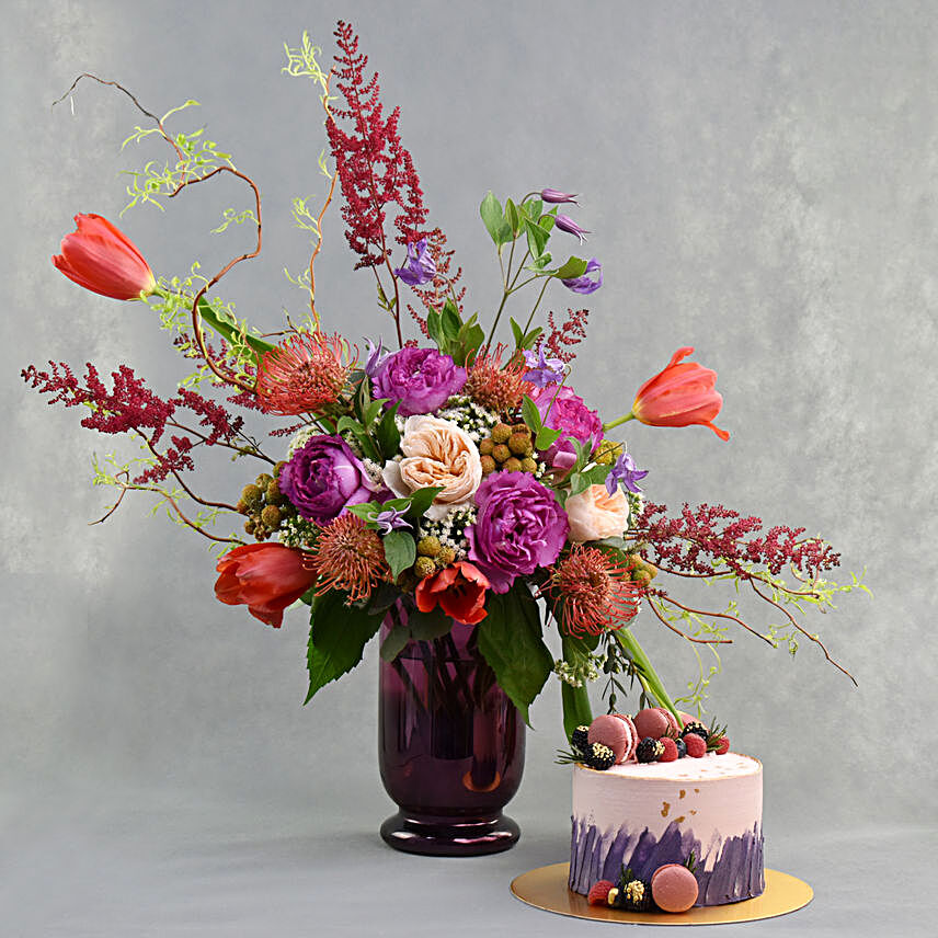 Whimsical Floral Charm and Cake Combo