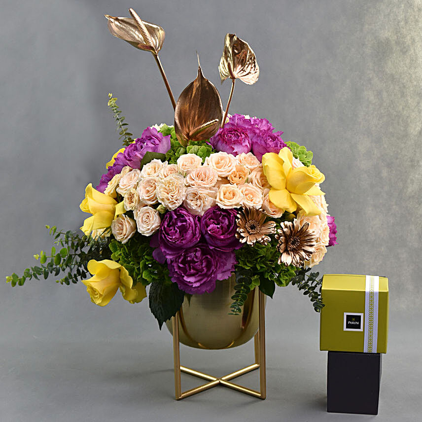 Gold Dust Florals with Patchi Box