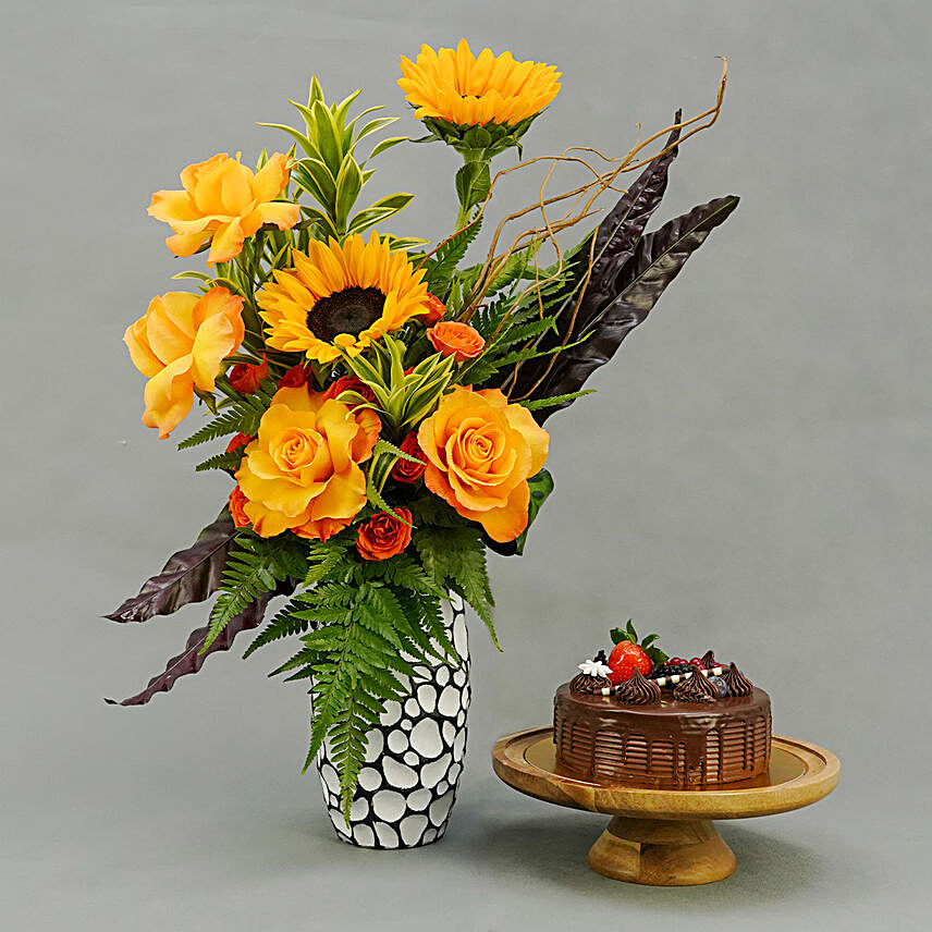 The Sound of Sunshine Flowers With Cake