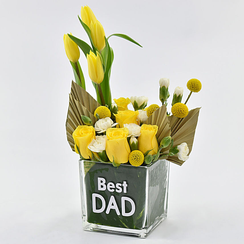 Love u Dad Lilies Arrangement