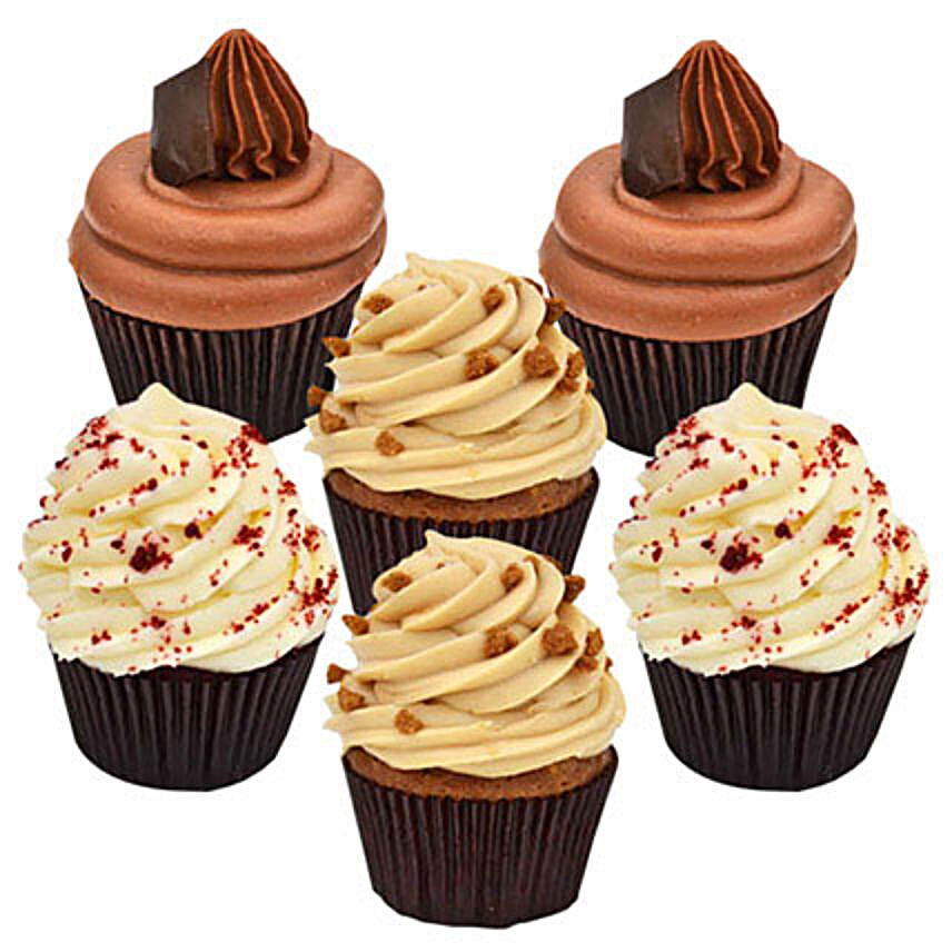 Yummy Cupcakes-Six:Chocolate Day Gifts to UAE