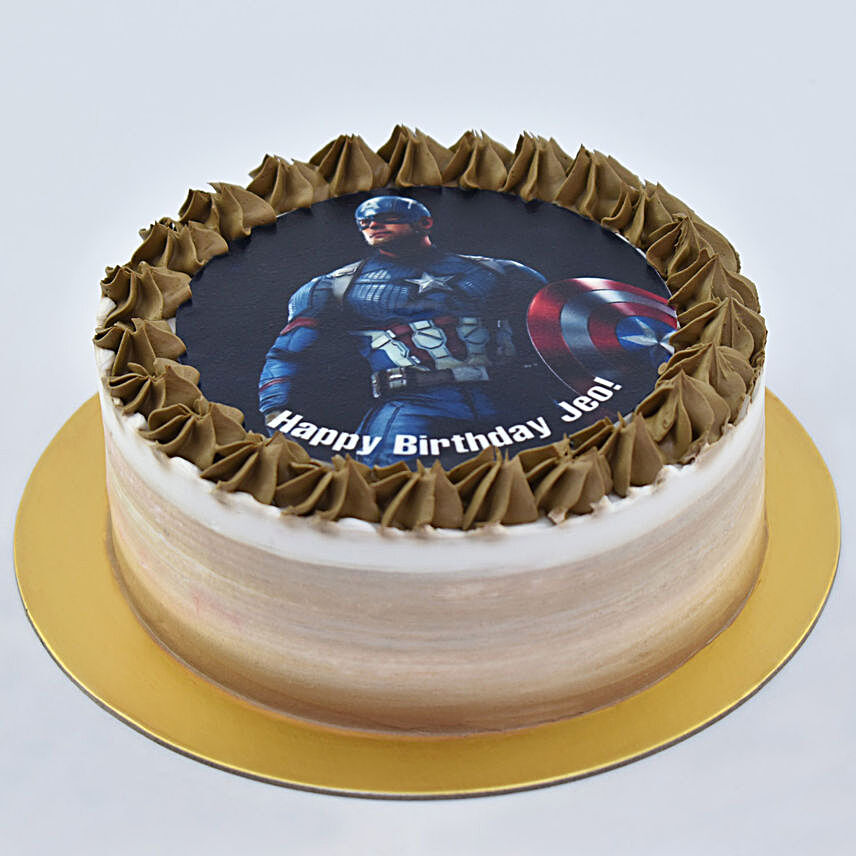 Captain America Birthday Cake:Cartoon Cake Delivery in UAE
