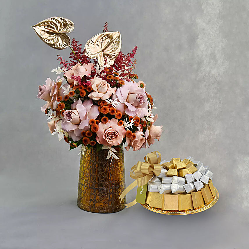 Al Naeem Florals and Chocolate Platter
