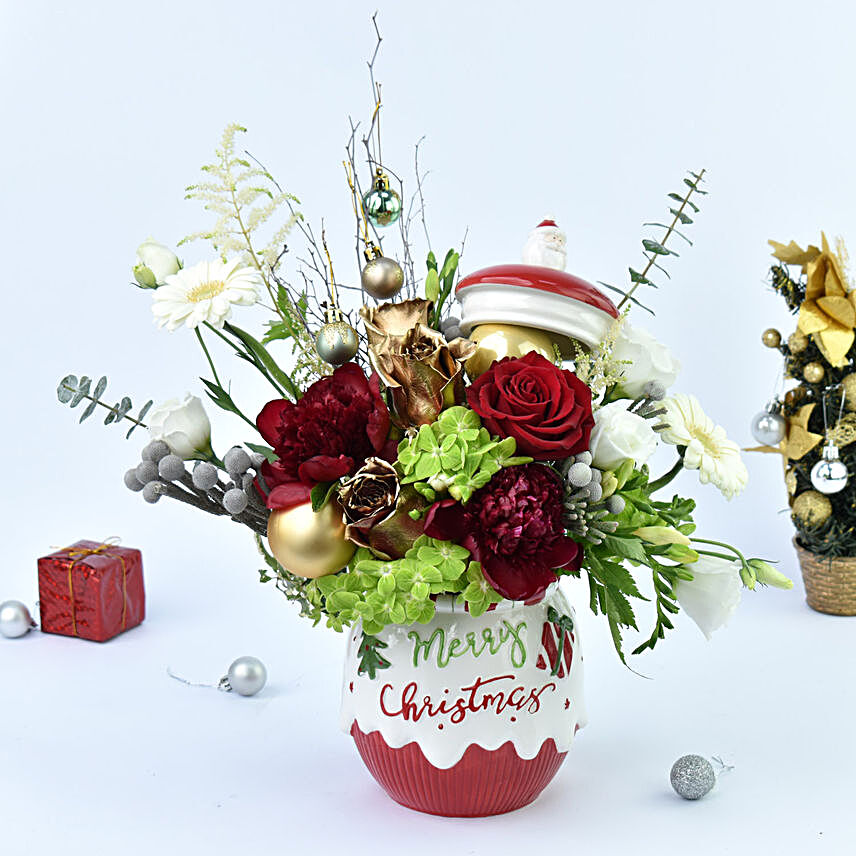 Merry and Joyous Christmas Flowers