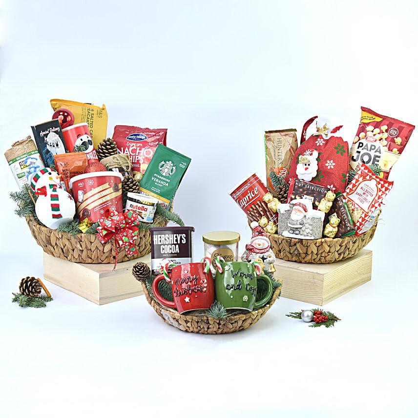 Set Of 3 Delicious Goodies Hamper for Christmas