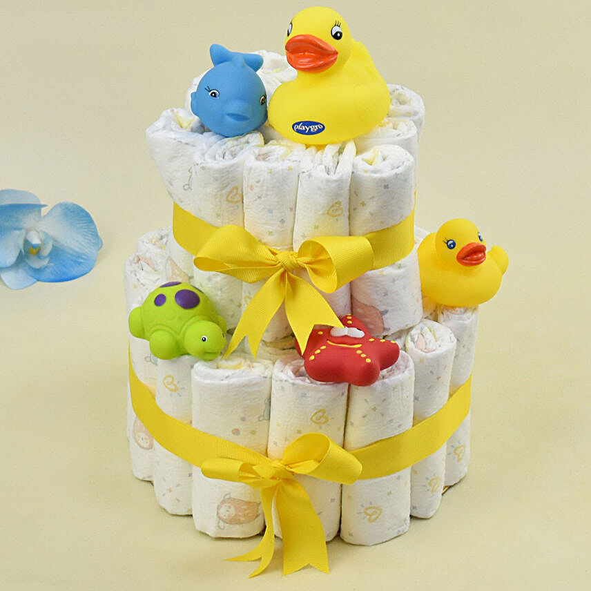 Baby Toys and Diaper Bouquet