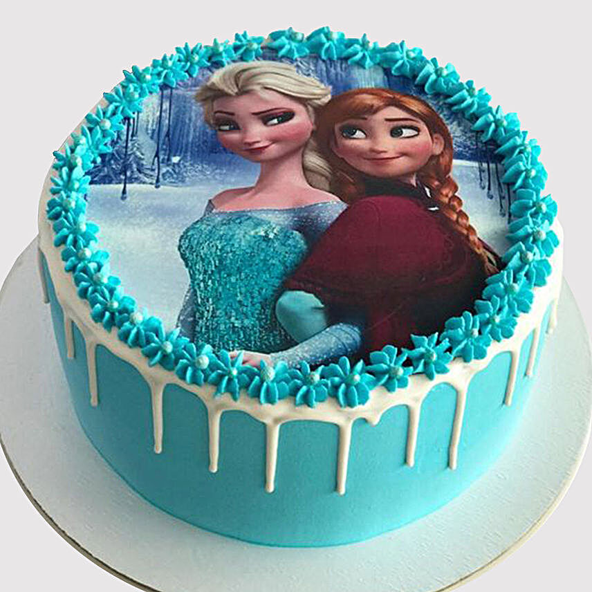 Elsa and Anna Chocolate Cake