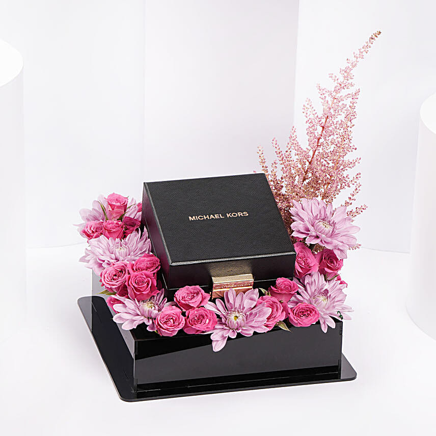 MICHAEL KORS EMERY ウォッチ ジュエリーギフト Petite Emery Silver-Tone Watch and Jewelry Gift Set